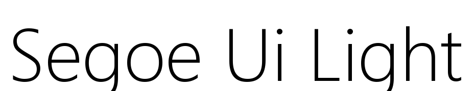 Segoe UI Light Font Download Free